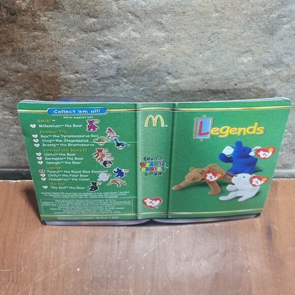 Peanut The Royal Blue Elephant Ty Teenie Beanie Baby Legend McDonalds Plush 1995 - Picture 4 of 9